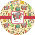 Vintage Musical Instruments Multipurpose Round Labels - 5" (Personalized)