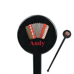 Vintage Musical Instruments 7" Round Plastic Stir Sticks - Black - Single Sided (Personalized)