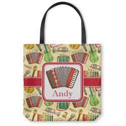 Vintage Musical Instruments Canvas Tote Bag - Large - 18"x18" (Personalized)