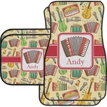 Vintage Musical Instruments Car Floor Mats Set - 2 Front & 2 Back (Personalized)