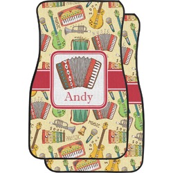 Vintage Musical Instruments Car Floor Mats (Front Seat) (Personalized)