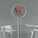 Vintage Musical Instruments 7" Round Plastic Stir Sticks - Clear (Personalized)