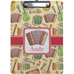 Vintage Musical Instruments Clipboard (Letter Size) (Personalized)