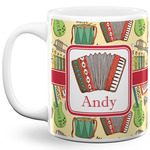 Vintage Musical Instruments 11 Oz Coffee Mug - White (Personalized)