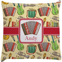 Vintage Musical Instruments Decorative Pillow Case (Personalized)