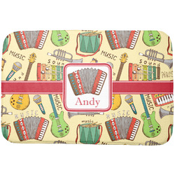 Vintage Musical Instruments Dish Drying Mat w/ Name or Text