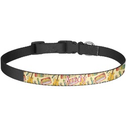 Vintage Musical Instruments Dog Collar - Large (Personalized)