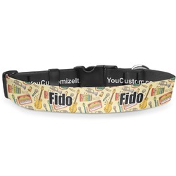 Vintage Musical Instruments Deluxe Dog Collar - Medium (11.5" to 17.5") (Personalized)