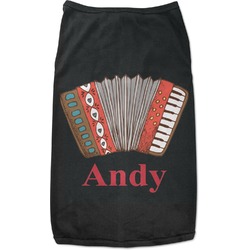 Vintage Musical Instruments Black Pet Shirt (Personalized)