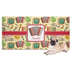 Vintage Musical Instruments Dog Towel (Personalized)