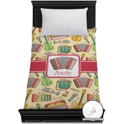 Vintage Musical Instruments Duvet Cover - Twin (Personalized)