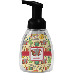 Vintage Musical Instruments Foam Soap Bottle - Black (Personalized)