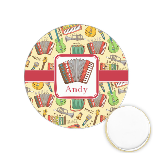 Custom Vintage Musical Instruments Printed Cookie Topper - 1.25" (Personalized)