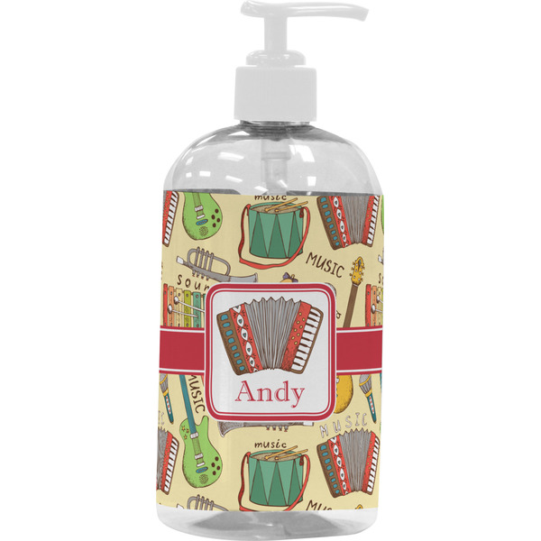 Custom Vintage Musical Instruments Plastic Soap / Lotion Dispenser (16 oz - Large - White) (Personalized)