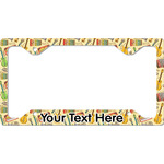 Vintage Musical Instruments License Plate Frame - Style C (Personalized)