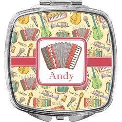 Vintage Musical Instruments Compact Makeup Mirror (Personalized)