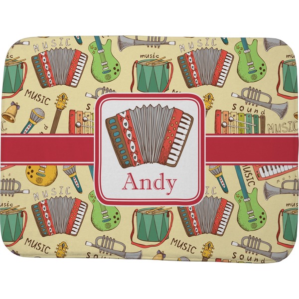 Custom Vintage Musical Instruments Memory Foam Bath Mat - 48"x36" (Personalized)