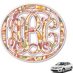 Vintage Musical Instruments Monogram Car Decal (Personalized)