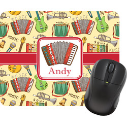 Vintage Musical Instruments Rectangular Mouse Pad (Personalized)