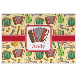 Vintage Musical Instruments Laminated Placemat w/ Name or Text
