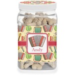 Vintage Musical Instruments Dog Treat Jar (Personalized)