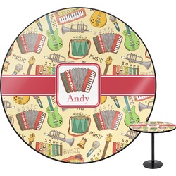 Vintage Musical Instruments Round Table - 30" (Personalized)