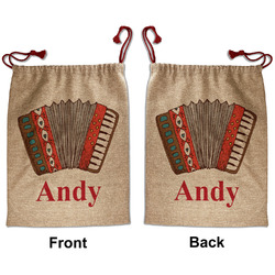 Vintage Musical Instruments Santa Sack - Front & Back (Personalized)