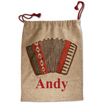 Vintage Musical Instruments Santa Sack - Front (Personalized)