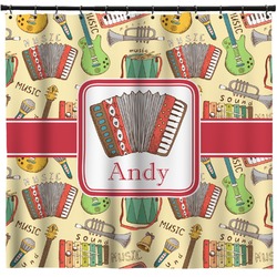 Vintage Musical Instruments Shower Curtain - Custom Size (Personalized)