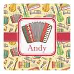 Vintage Musical Instruments Square Decal (Personalized)