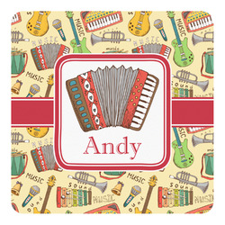 Vintage Musical Instruments Square Decal - Small (Personalized)