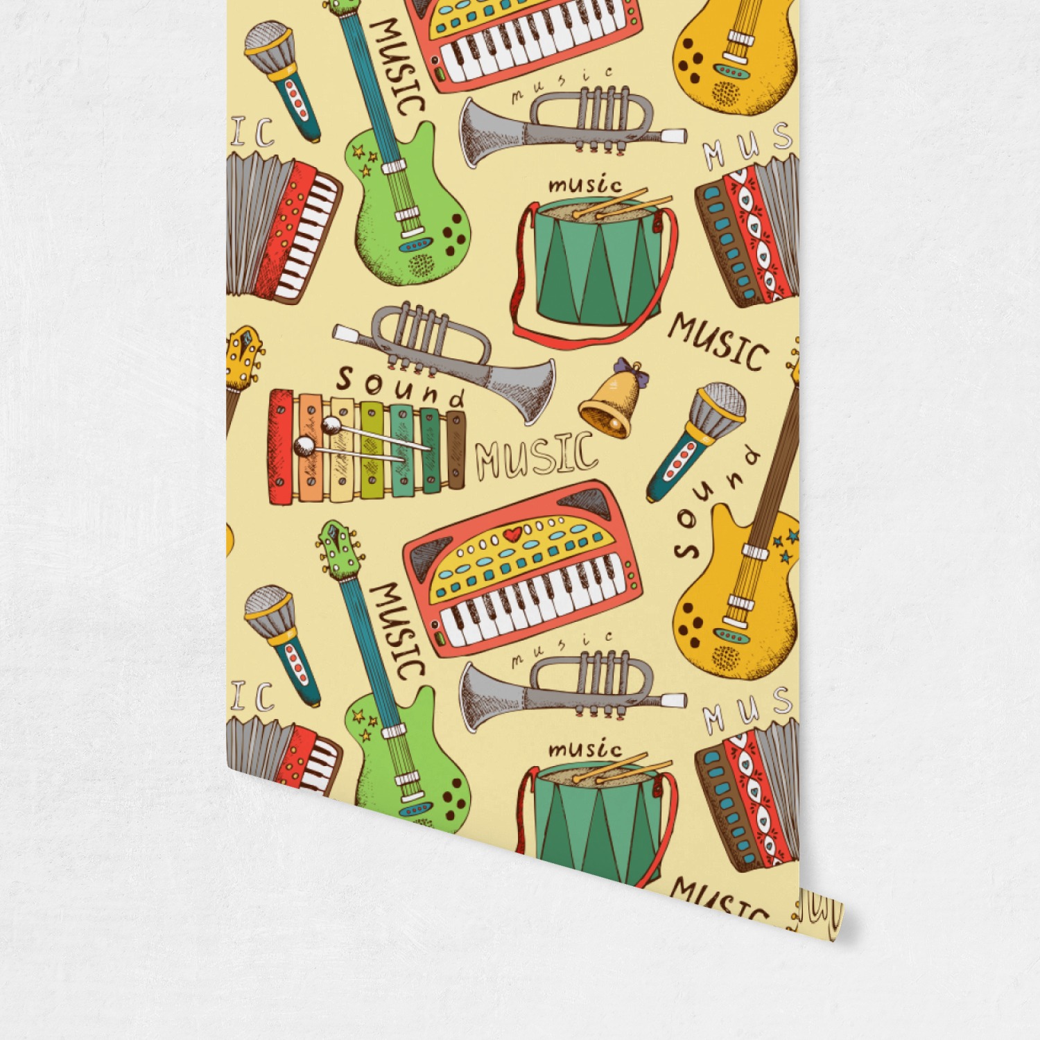 Papel de parede de instrumentos musicais vintagePapel de parede de instrumentos musicais vintage  