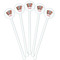 Vintage Musical Instruments White Plastic 5.5" Stir Stick - Fan View