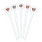 Vintage Musical Instruments White Plastic 7" Stir Stick - Round - Fan View