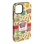 Vintage Musical Instruments iPhone Case - Rubber Lined - iPhone 15 Plus (Personalized)