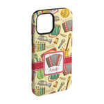 Vintage Musical Instruments iPhone Case - Rubber Lined - iPhone 15 Pro (Personalized)