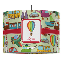 Vintage Transportation Drum Pendant Lamp (Personalized)