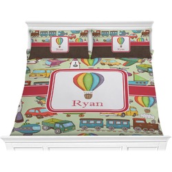 Vintage Transportation Comforter Set - King (Personalized)