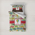 Vintage Transportation Duvet Cover Set - Twin (Personalized)