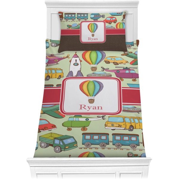 Custom Vintage Transportation Comforter Set - Twin XL (Personalized)