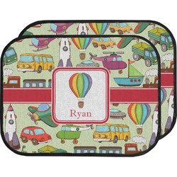 Vintage Transportation Car Floor Mats (Back Seat) (Personalized)