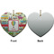 Vintage Transportation Ceramic Flat Ornament - Heart Front & Back (APPROVAL)