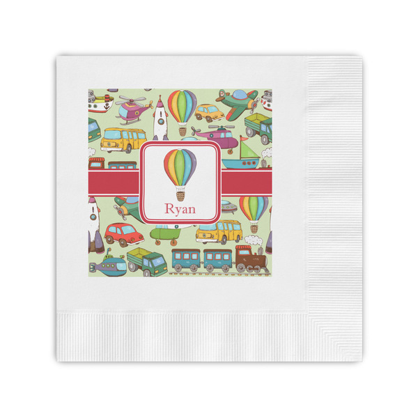 Custom Vintage Transportation Coined Cocktail Napkins (Personalized)