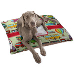 Vintage Transportation Dog Bed - Large w/ Name or Text