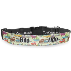 Vintage Transportation Deluxe Dog Collar - Large (13" to 21") (Personalized)