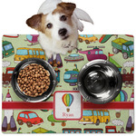 Vintage Transportation Dog Food Mat - Medium w/ Name or Text