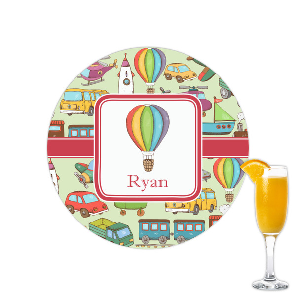 Custom Vintage Transportation Printed Drink Topper - 2.15" (Personalized)