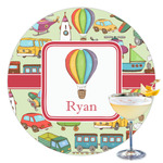 Vintage Transportation Printed Drink Topper - 3.5" (Personalized)