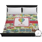 Vintage Transportation Duvet Cover - King (Personalized)