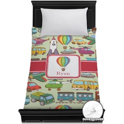 Vintage Transportation Duvet Cover - Twin (Personalized)